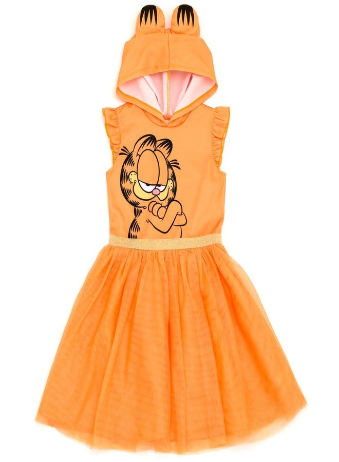 Garfield Big Girls Cosplay Tulle Dress Orange 10-12 - Image 1